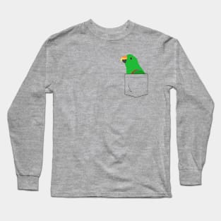 Eclectus Male Parrot In Your Front Pocket Long Sleeve T-Shirt